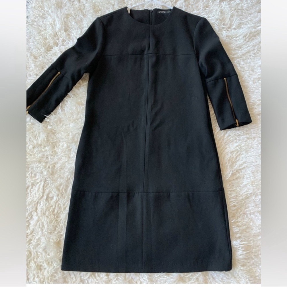 Zara Basic Classic Black Mini/Knee Length Dress S… - image 1